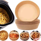 Disposable Round Air Fryer Liner Paper Waterproof Non-Stick and Oil Absorption for Baking Cake Household Use