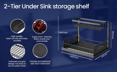 2 Tier Under Sink Storage & Organisation (Pack of 2)