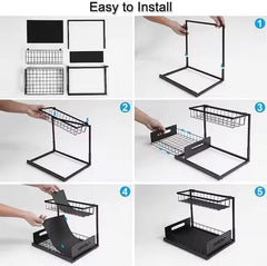 2 Tier Under Sink Storage & Organisation (Pack of 2)