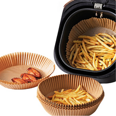 Disposable Round Air Fryer Liner Paper Waterproof Non-Stick and Oil Absorption for Baking Cake Household Use