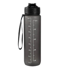 Shazanoor Motivational Water Bottle – 1 Litre BPA-Free Leakproof Bottle with Time Marker & Strap for Gym, Office & Outdoor Hydration